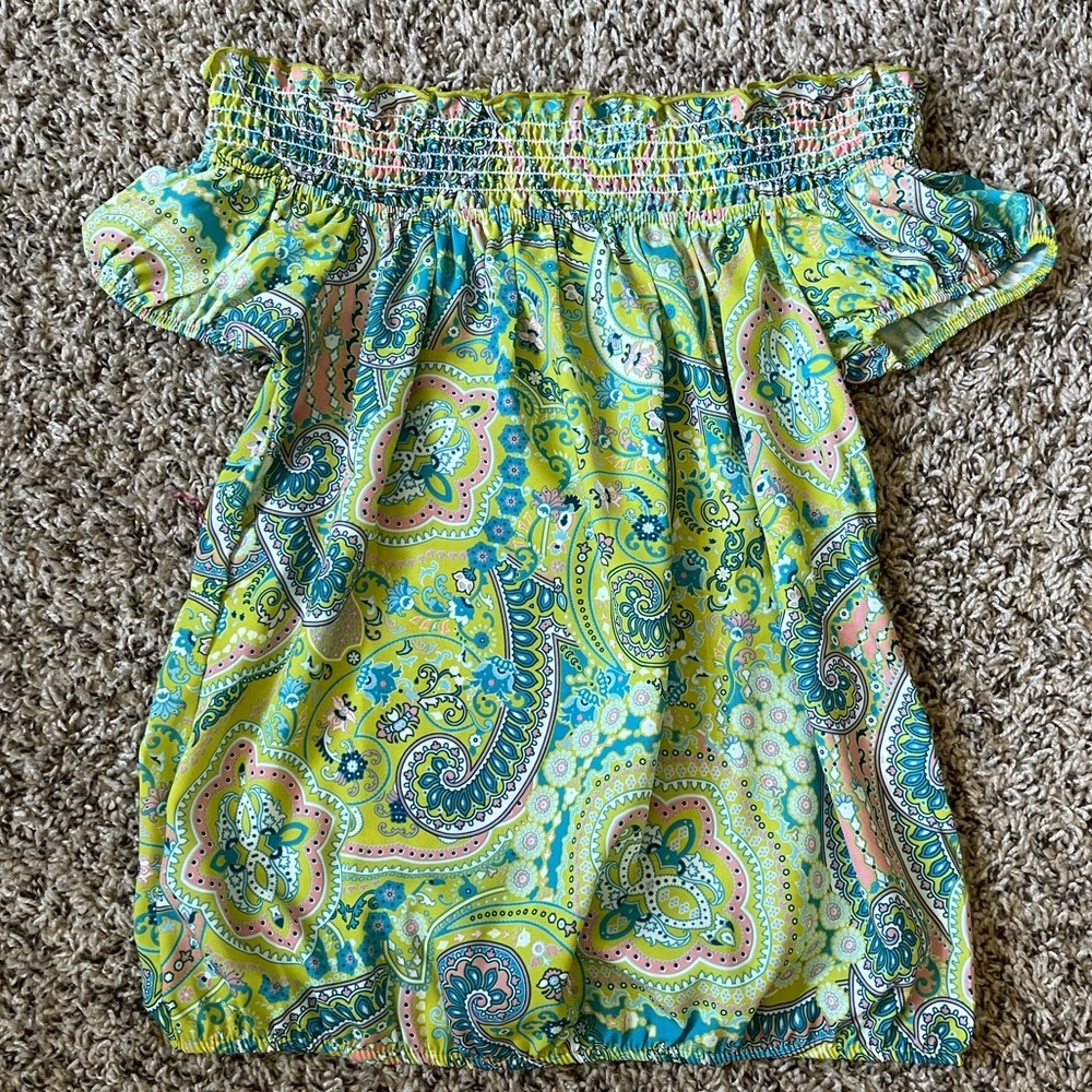 PAISLEY OFF SHOULDER TOP - Picture 2 of 5